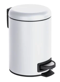Kosmetikeimer weiß Edelstahl ca. 3 l