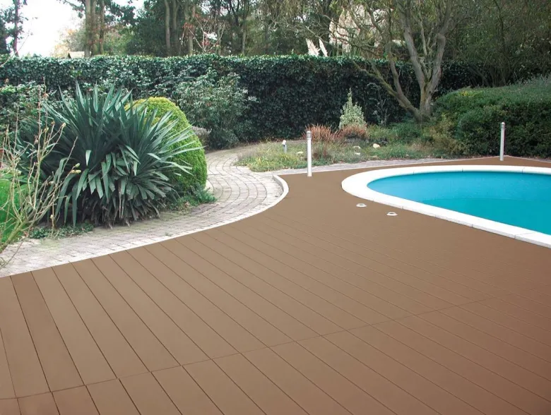 Kovalex WPC-Terrassendielen Komplettset braun B/L: ca. 300x400 cm