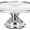 Kuchenplatte silber Edelstahl H/D: ca. 8x34 cm