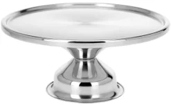 Kuchenplatte silber Edelstahl H/D: ca. 8x34 cm