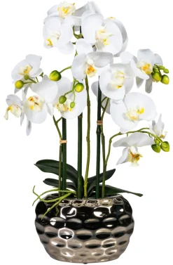 Kunstpflanze Orchidee weiß Kunststoff H: ca. 55 cm