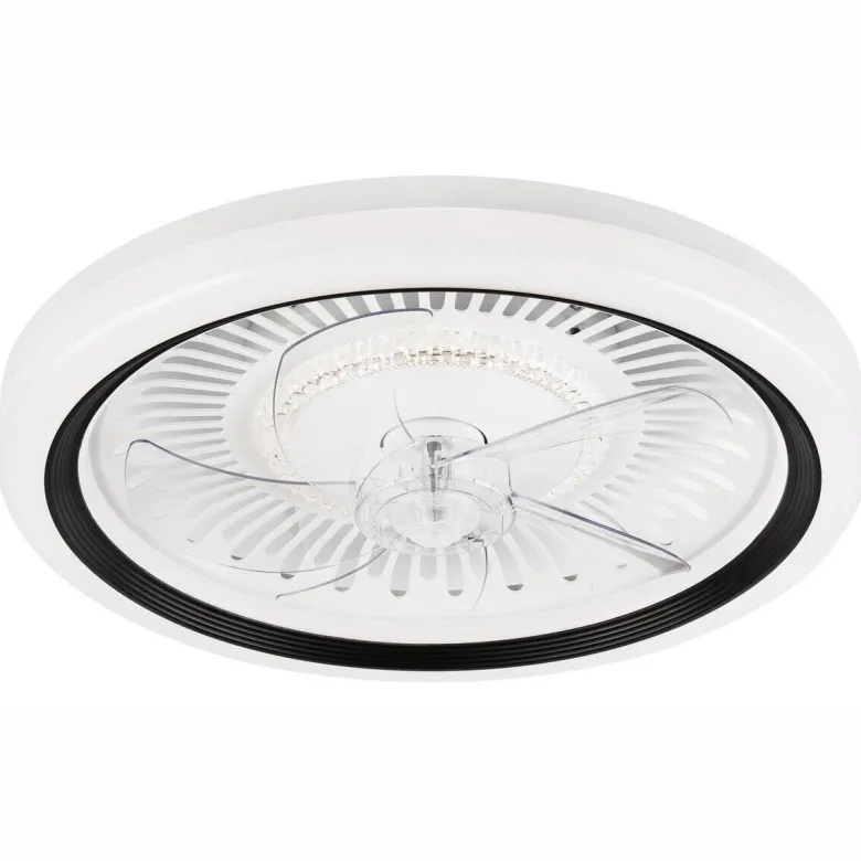 Lamkur LED-Deckenventilator FALCO 49908 schwarz weiß H/L: ca. 17x50 cm max. 40 W