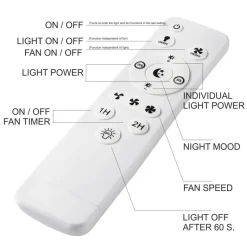 Lamkur LED-Deckenventilator Falco schwarz H/L: ca. 17x50 cm max. 40 W