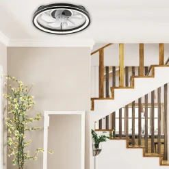 Lamkur LED-Deckenventilator Falco schwarz H/L: ca. 17x50 cm max. 40 W