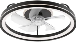 Lamkur LED-Deckenventilator Falco schwarz H/L: ca. 17x50 cm max. 40 W