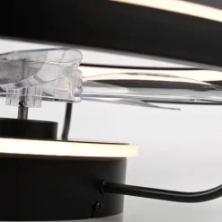 Lamkur LED-Deckenventilator Falco schwarz H/L: ca. 17x50 cm max. 40 W