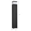 Lamkur Stehleuchte schwarz Stahl B/H/L: ca. 8x50x8 cm G9 1 Brennstellen