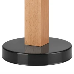 Lamkur Tischlampe schwarz Holz Stahl B/H/L: ca. 19x17x44 cm E27 1 Brennstellen