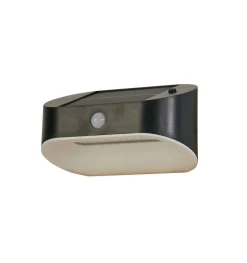 LED-Außenwandleuchte grau weiß B/H/T: ca. 17x9,5x9 cm