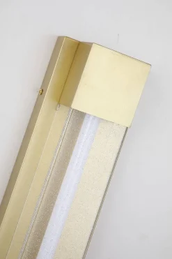 LED-Außenwandleuchte klar gold B/H/T/L: ca. 12x60x8,5x8,5 cm