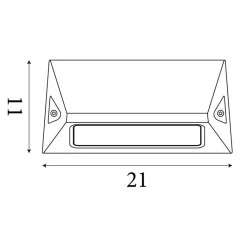 LED-Außenwandleuchte klar schwarz B/H/T: ca. 21x11x7 cm