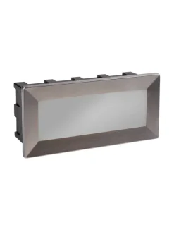 LED-Außenwandleuchte weiß silber B/H/T/L: ca. 20x6,5x1x6 cm