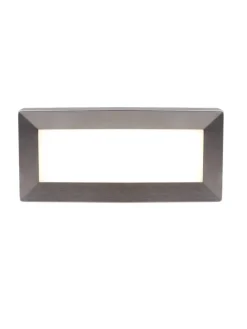 LED-Außenwandleuchte weiß silber B/H/T/L: ca. 20x6,5x1x6 cm