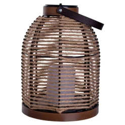 LED-Solarleuchte 5292627 beige Metall H/D: ca. 29x21 cm