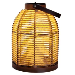 LED-Solarleuchte 5292627 beige Metall H/D: ca. 29x21 cm