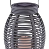 LED-Solarleuchte grau Kunststoff H/D: ca. 35x18,5 cm
