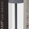 LED-Tischleuchte grau Eisen H/D: ca. 36x10,5 cm