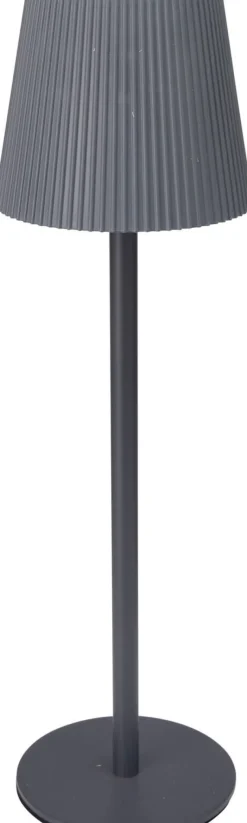 LED-Tischleuchte grau Eisen H/D: ca. 36x10,5 cm