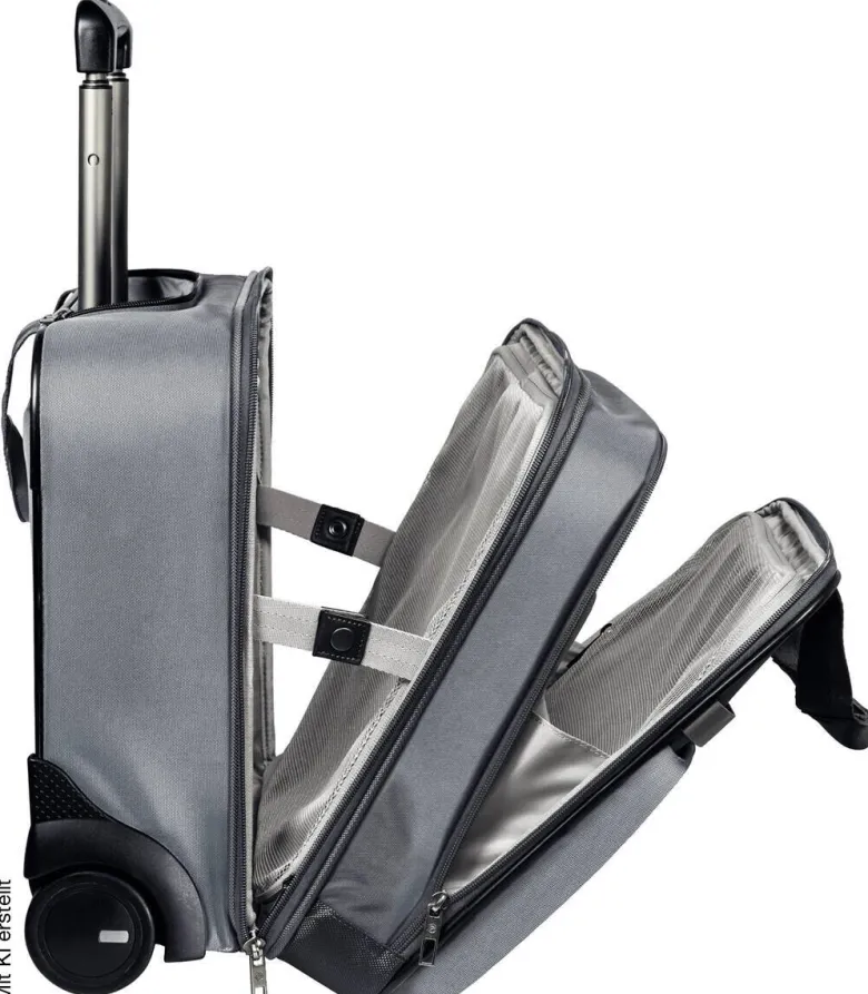 Leitz Trolley silber Polyester B/H/L: ca. 23x37x43 cm