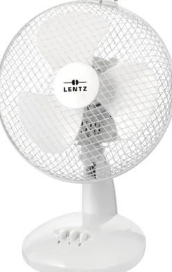 LENTZ Tischventilator 80033 weiß Kunststoff D: ca. 30 cm