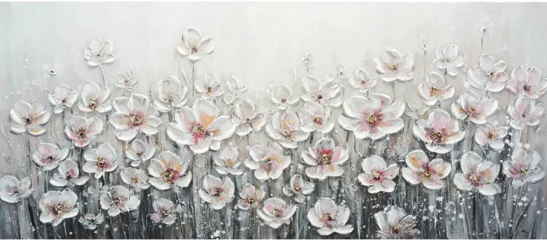 Ölgemälde Blumen B/H: ca. 140x60 cm