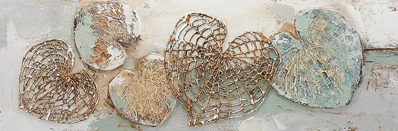 Ölgemälde Herzen B/H: ca. 120x40 cm