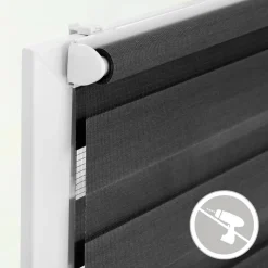 LICHTBLICK Doppelrollo Duo anthrazit B/L: ca. 75x150 cm