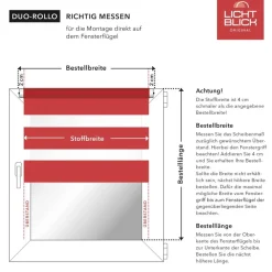 LICHTBLICK Doppelrollo Duo anthrazit B/L: ca. 50x150 cm