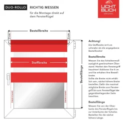 LICHTBLICK Doppelrollo Duo Bretter grau B/T: ca. 90x150 cm