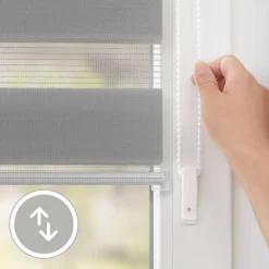 LICHTBLICK Doppelrollo Duo grau B/L: ca. 50x150 cm