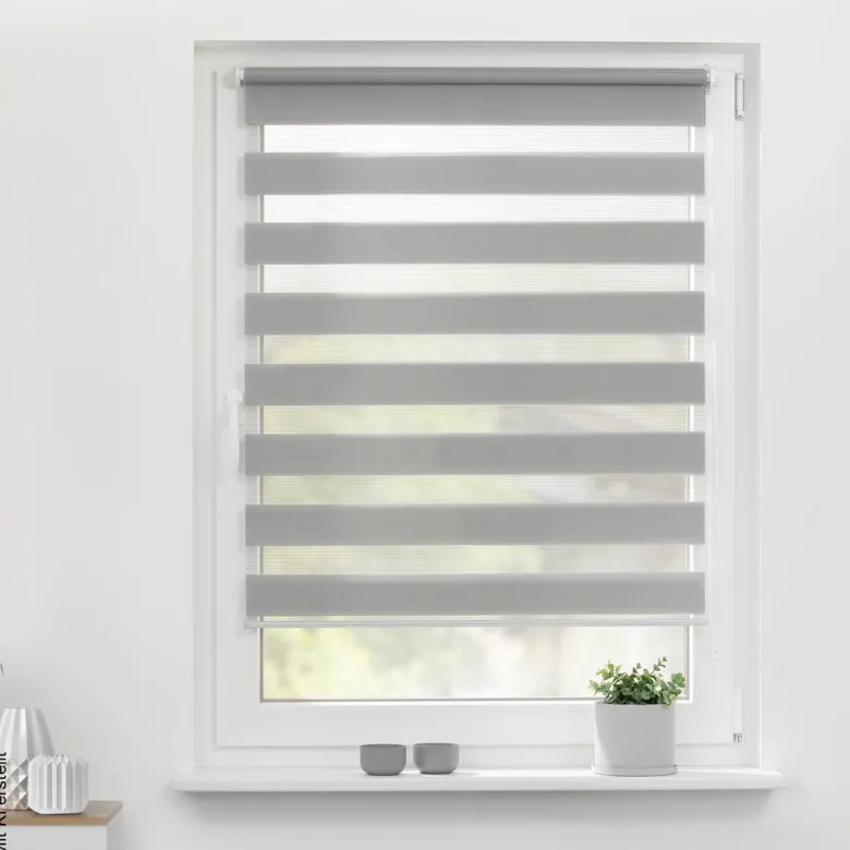 LICHTBLICK Doppelrollo Duo grau B/L: ca. 55x150 cm