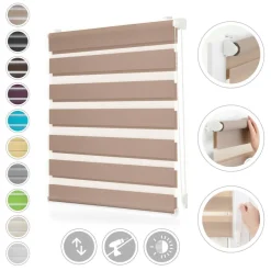 LICHTBLICK Doppelrollo Duo taupe B/L: ca. 55x150 cm