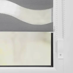 LICHTBLICK Doppelrollo Duo Welle grau B/L: ca. 70x150 cm