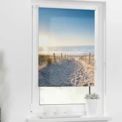LICHTBLICK Rollo Ostseestrand blau B/L: ca. 90x150 cm