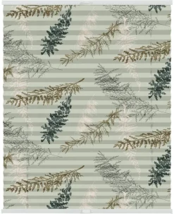 LICHTBLICK Spannplissee Fir Branches grün B/L: ca. 90x130 cm