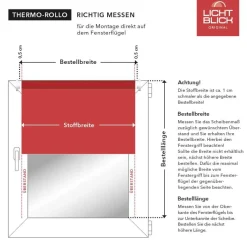 LICHTBLICK Thermo Klebe-/Klemmrollo Verdunklungsqualität fuchsia B/L: ca. 45x150 cm