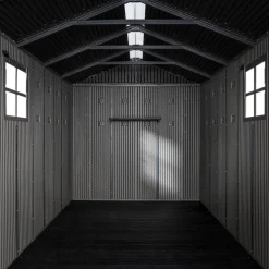 Lifetime Gerätehaus Utah grau B/H/L: ca. 206,2x264,4x426,5 cm