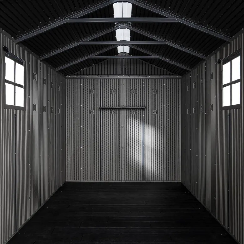 Lifetime Gerätehaus Utah grau B/H/L: ca. 206,2x264,4x426,5 cm
