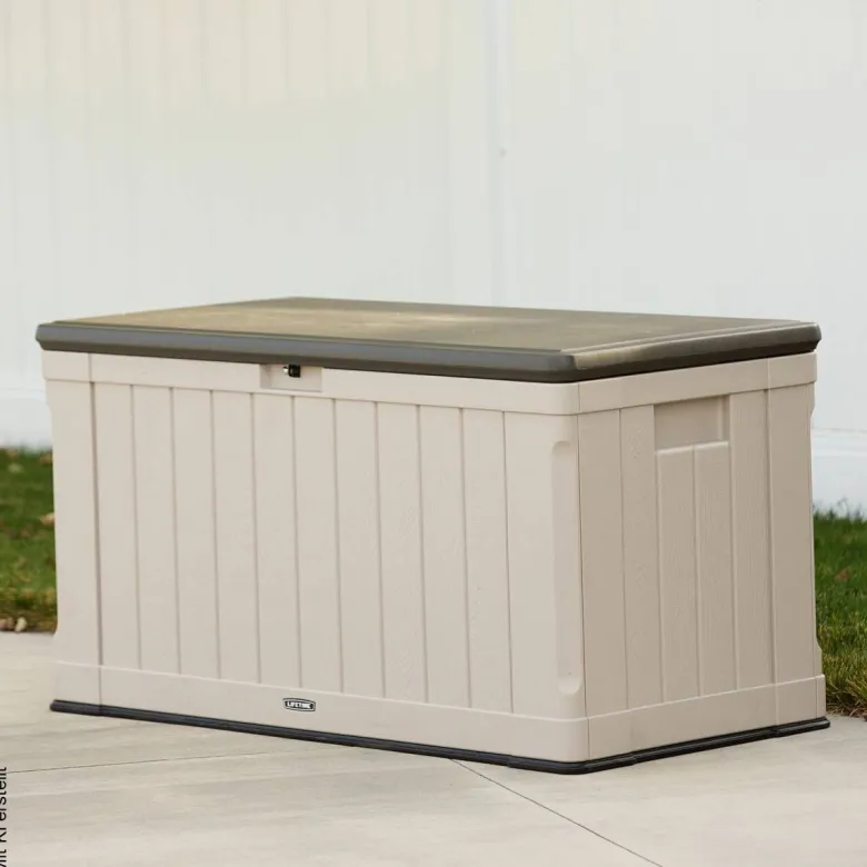 Lifetime Kissenbox Harmony 440L Lichtgrau Kunststoff B/H/T: ca. 128x67x64 cm