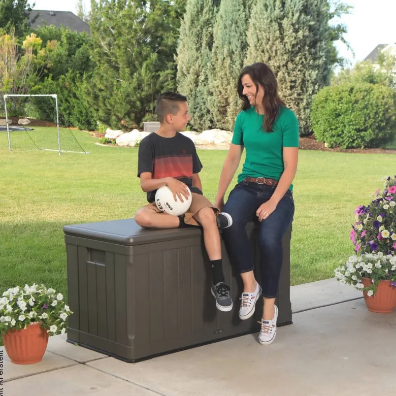 Lifetime Kissenbox Premium 440L braun Kunststoff B/H/T: ca. 128x67x64 cm