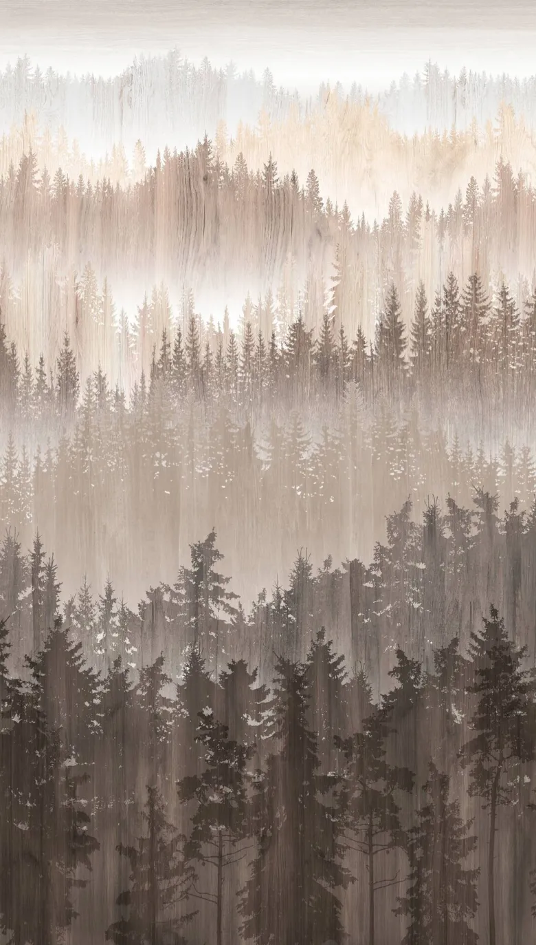 Livingwalls Fototapete Bäume braun beige creme B/L: ca. 280x159 cm
