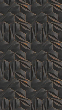 Livingwalls Fototapete 3D-Optik gold anthrazit B/L: ca. 280x159 cm