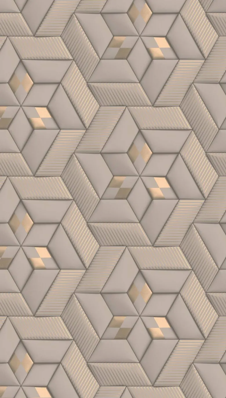 Livingwalls Fototapete 3D-Optik bronze grau taupe B/L: ca. 280x159 cm