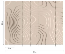 Livingwalls Fototapete 3D-Optik beige B/L: ca. 280x371 cm