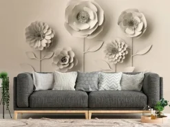 Livingwalls Fototapete 3D-Optik beige B/L: ca. 280x371 cm
