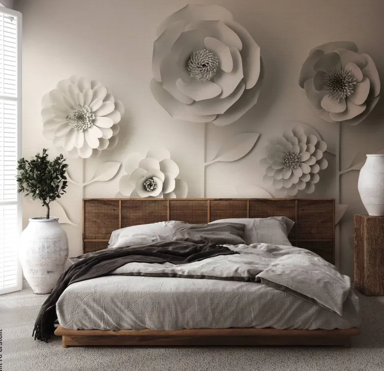 Livingwalls Fototapete 3D-Optik beige B/L: ca. 280x371 cm