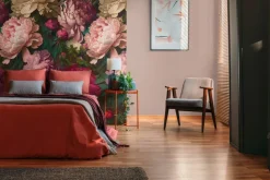 Livingwalls Fototapete Floral rot rosa pink B/L: ca. 280x159 cm