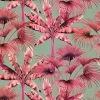 Livingwalls Fototapete Palmenblätter pink rosa blau B/L: ca. 280x159 cm
