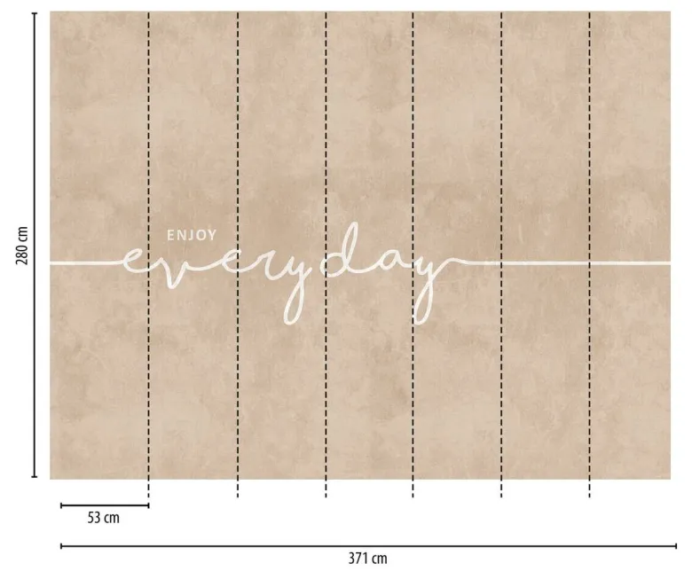 Livingwalls Fototapete Schrift weiß beige B/L: ca. 280x371 cm