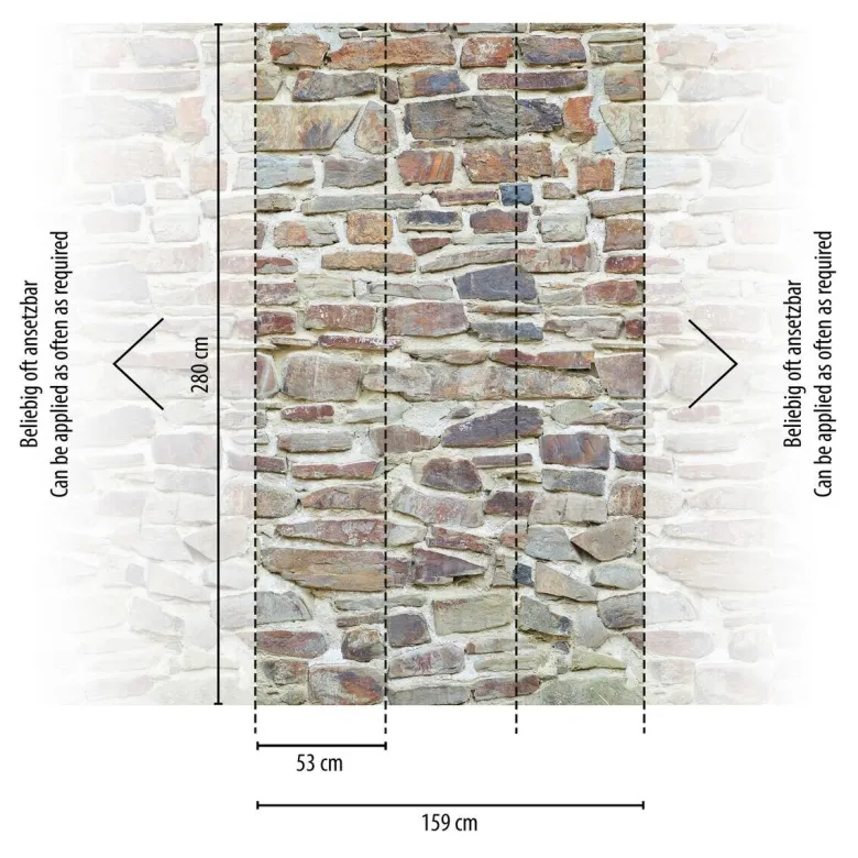 Livingwalls Fototapete Steinoptik creme beige braun B/L: ca. 280x159 cm